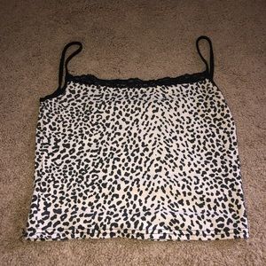 SHEIN leopard print cali crop top